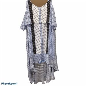 Kaari Blue Curvy Spaghetti Strap Dress